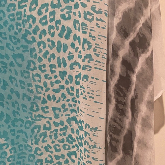 Ruby Rd. Multicolor Leopard Print Sheer Tunic - Picture 3 of 5